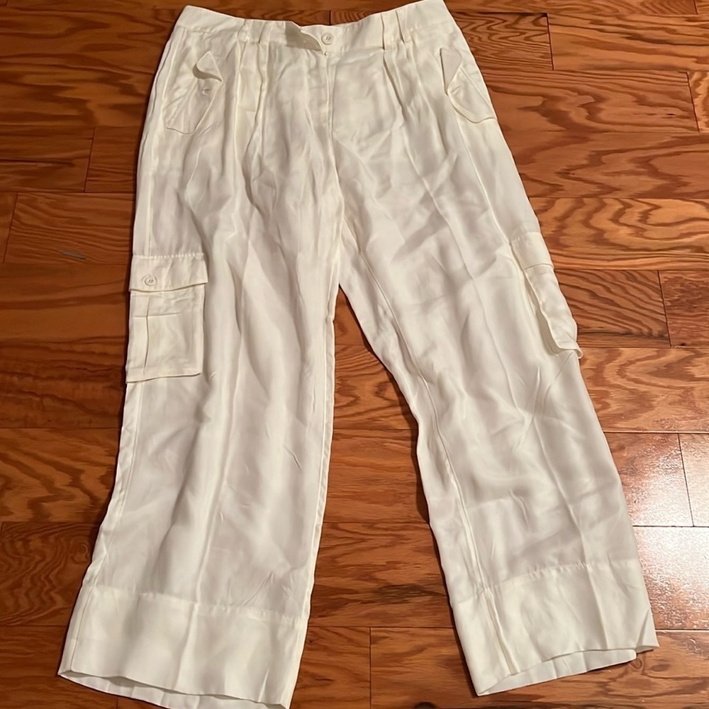 Jcrew Full-length cupro-blend cargo pants, NWOT, never worn, mint condition - Picture 3 of 6